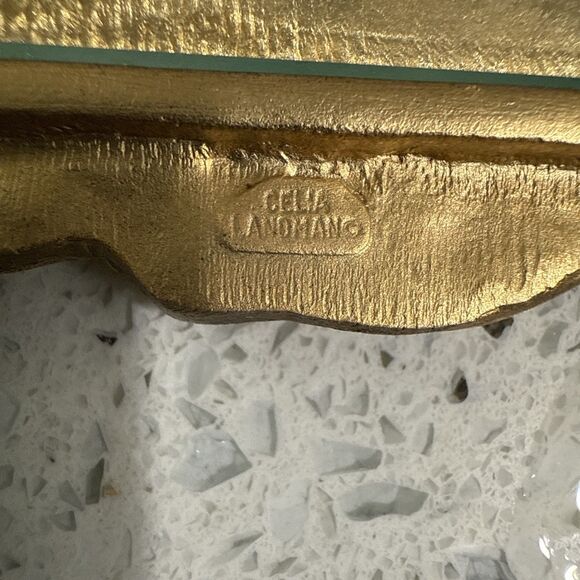 Celia Landman Gold Metal Leaf Photo Frames 5x7 4x6 Pair Thick Glass Quality Vtg - Picture 14 of 16